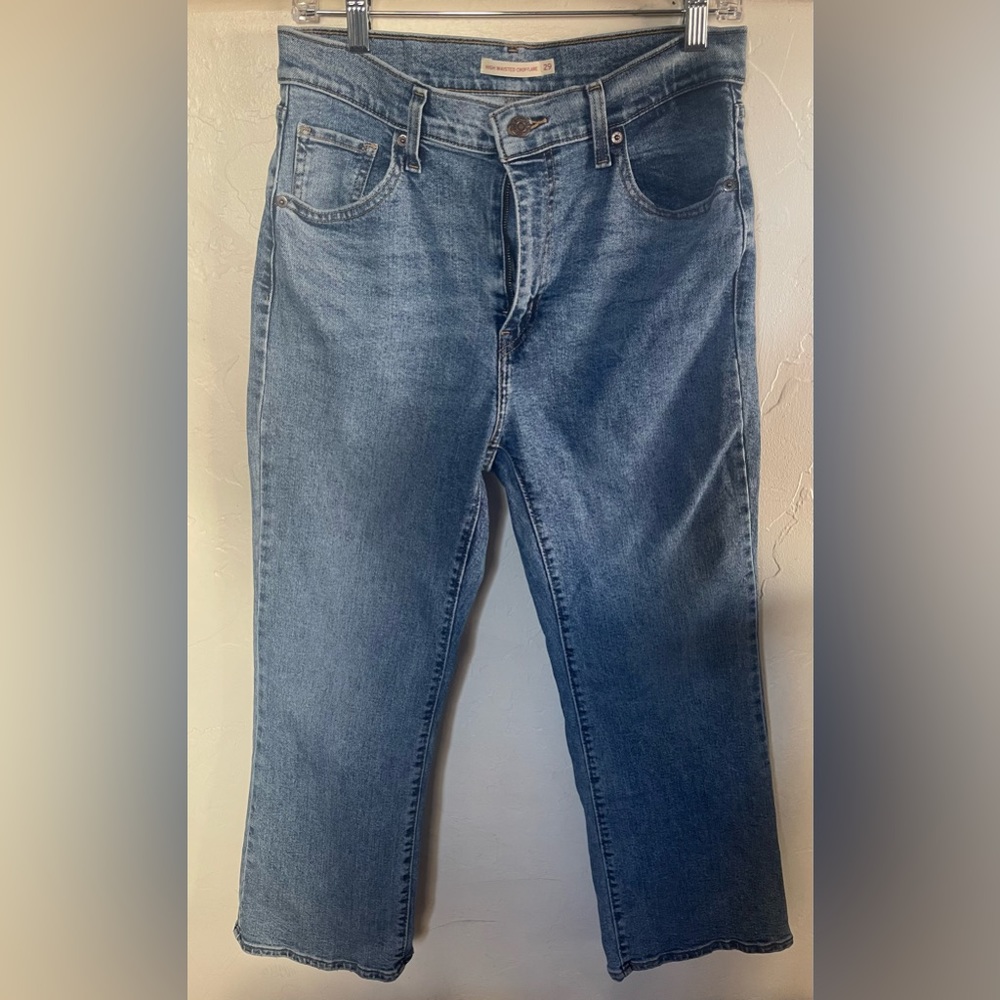 Levi’s high waisted crop flare jeans